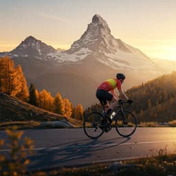 cycling sunset mountain